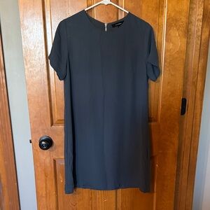 Olivaceous Short-Sleeve Mini Dress - blue grey